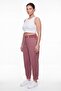 Women's Burgundy Summer Trousers with Elastic Waist and Leg Detail - 2