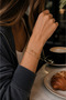 Gold Color Square Dorica Model 3-Piece Steel Bracelet - 3