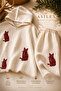 Hooded Muslin Poncho Set, Oversize 2-Piece 100% Cotton Set (Poncho + Pants) - 4