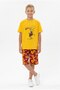 3-13 Years Old Boys' Champion Galatasaray Patterned 100% Cotton Short-Sleeved Shorts Set