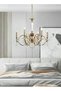 Modern Lighting, Chandelier, Light, Crystal chandelier, Gold Color, 65x53 cm, Suitable for bedroom and living room - 2