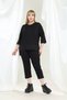 Plus Size Capri Length Lycra Viscose Set with Stone Detail on the Bottom and Sides - 4