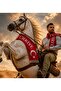 Turkey Moon and Star Flag Scarf with Detailed Satin - 5