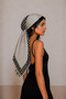 Black-Edged, White Polka Dot Scarf Bandana - 2