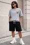 Unisex Oversize Shorts T-Shirt Set – Summer Comfortable Fit Basic Shorts Thsort Combination Stay Wild Printed