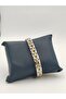 Hematite Natural Stone Silver & Gold Color Combination Magnetic Bracelet