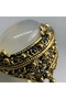 Bronze Vintage Women's Ring Authentic Copper Jewelry White Stone Zircon Worked Ottoman Model Adjustable - 3