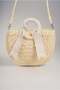 Beige Straw Strap Hand and Shoulder Beach and Daily Bag 30X16X7 - 2