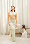 Pangestu Triangle Green Crop Skirt Knitwear Set - 2