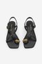 Women's Flat Toe Cross Ankle Strap Flip-Flop Buckle Daily Sandals Dorvilo Black - 7