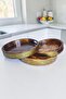 Real Brass Engraved Round Tray Set of 3 - 26, 30, and 34 cm Luxury Presentation and Decoration Set