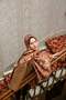 Amore Ivy Pattern Shawl - Tile-Acute Brown