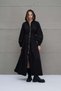 Black Zippered Waist Gathered Dress 18277