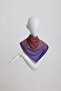 Ahenk Gradient Patterned Double-Sided Scarf - Dark Yellow Purple