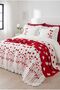 Knitwear Blanket, 7-Piece Cotton Duvet Cover Set with Punch Heart Embroidery
