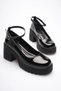 Women's Black Patent Leather Ankle Boots Casual Shoes Fs06Ms01A - 8