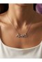 316L Stainless Steel Ataturk Signed Zircon Stone Gold - Silver Color Women's Steel Necklace - 7