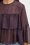 Plum ruffled tulle blouse - 5