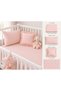 100% Cotton Ranforce Park Bed Mother's Side Elastic Baby Sheet (70X120X15)(60X110X20) Pillowcase (35X45) Ruffled Throw Pillow (35X35)