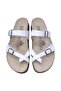 White Toeless Strapless Slippers - 3