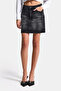 İts Basic Women's Dark Smoked Straight Fit 100% Cotton Mini Denim Skirt - 2