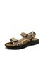 Genuine Leather Mink Color Velcro Strap Men's Sandals Genuine Leather Sandals - 4