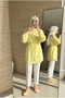 Women's Lace-Up Striped Tunic Shirt 80 cm - 2