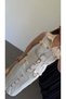 Front Gold Buttoned Belted Dress Ecru - 2