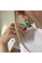 Water Green Oval Acrylic Hoop Earrings - 2