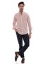 Slim Fit Long Sleeve Lapel Collar Buttoned Breathable Linen Gift Boxed Men's Shirt Fs-004548 - Dark Beige - 8