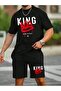 Men's Oversize Shorts Set Printed Trendy Look Casual Style