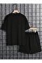 Men's Oversize Shorts Set Printed Trendy Look Casual Style - 3