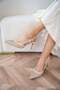 İnzagi Stone Embellished Women's Leather Heeled Shoes