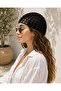 Hand Knitted Mesh Look Bandana Beanie - 2