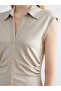 Gathered Shirt Dress - 3
