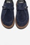 Vone Navy Blue Suede Genuine Leather Belted Closed Toe Women's Slippers - 2