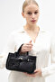 Women's Hand and Shoulder Bag Special Design Elephant Accessory Detailed Stylish Model Black