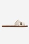 Biora Ecru Genuine Leather Women's Slippers - 4