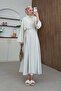 Nihal Linen Skirt Suit Stone - 3