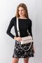 Women's Zoya Model Soft Leather Look Cream Shoulder Bag and Crossbody Baguette Bag - 3