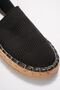 Women's Summer Black Knitwear Jute Wrap Handmade Espadrille - 4