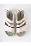Women's Comfortable Sandals Anatomical Sole Daily Summer Use Beige Faux Leather - 6