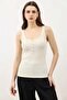 Ecru Button Detailed Women's Tank Top - 2