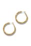 Women's Gold Color Twisted Vintage Hoop Earrings 3.5cm Stylish Modern Earring Model