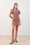 Powder Pleated Short Women's Dress - 2