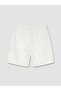 White Loose Fit Pleated Women's Shorts - 2