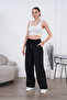 Linen Blend Loose Fit Belmando Black Trousers - 2