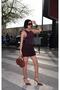 Women's Brown Lined Mini Tulle Skirt Yel221834 - 3