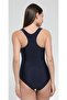 Women's Side Paneled Stretch Fabric Gathering Forming Sports Swimsuit - 2