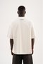 Men's Rhinestone and Abstract Printed Oversize T-Shirt Space Gray - 3